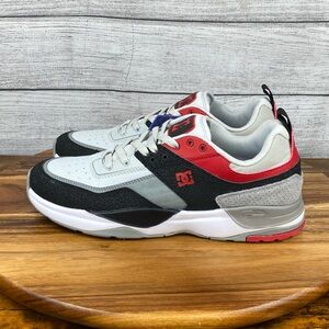 NEW DC Men's E.Tribeka SE Skate Shoes Black Red Gray Sneaker Size 10.5